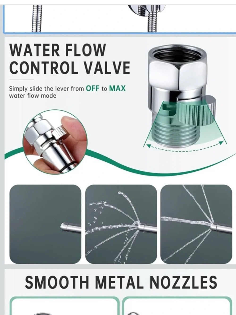 Shower Enema System with 100 Inches Hose, Diverter, Water Control Valve